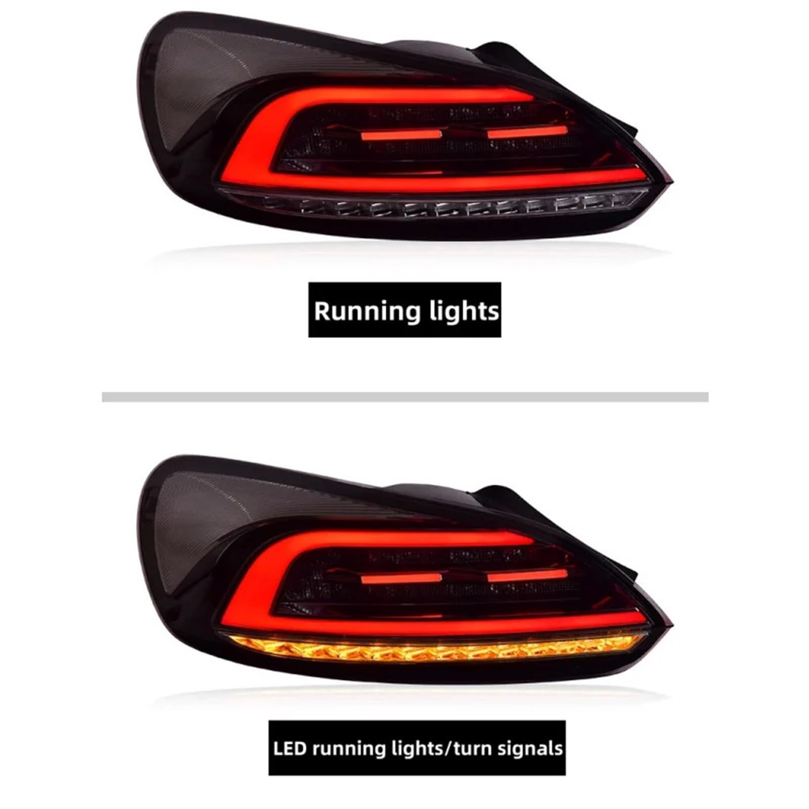 Lampa tylna zespolona Akcesoria samochodowe do VW 2009-2014 Lampy tylne światła mijania światła hamowania światła obrotowe tylne światła LED(RED)