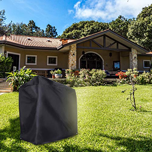 Ultranatura Barbecue Grill Hülle Chateau/ wetterfeste Abdeckhaube für Gasgrill und Barbequegrill, Grillabdeckung rechteckig, auch für Gartenmöbel, mit stabilen Metallösen zur Bodenbefestigung, schwarz, 145 x 115 x 65 cm-4