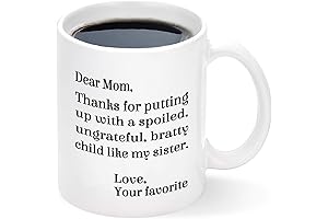 Mom Coffee Mug, Dear Mom Dear Mom Thanks for Putting Up With...