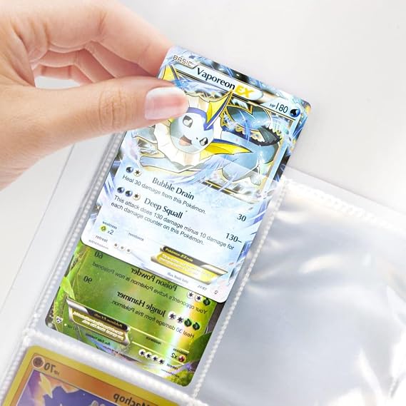 Card Binder for Pokemon, 4 Pocket Collection Card Holder, Trading Card Album Folder, 30 Pages 240 Cards Capacity