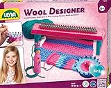 Lena- x Completo para Aprender Banco, Anillo de Punto, Agujas de Tejer de plástico y 50 g de Hilo, Juego de diseñadores de Lana para niños a Partir de 6 años, Color carbón (SiMM Spielwaren GmbH 42681)
