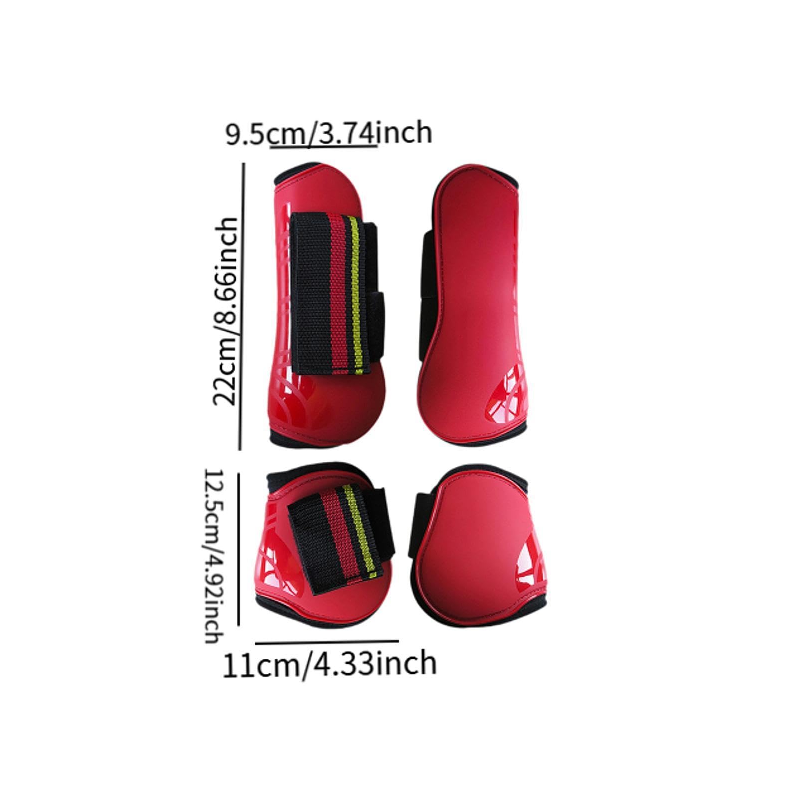 Juego de 4 Protectores de Tendones para Patas de Caballo, Ligeros, para Exteriores, Ideales para Competiciones de Equitación Y Salto de Obstáculos.