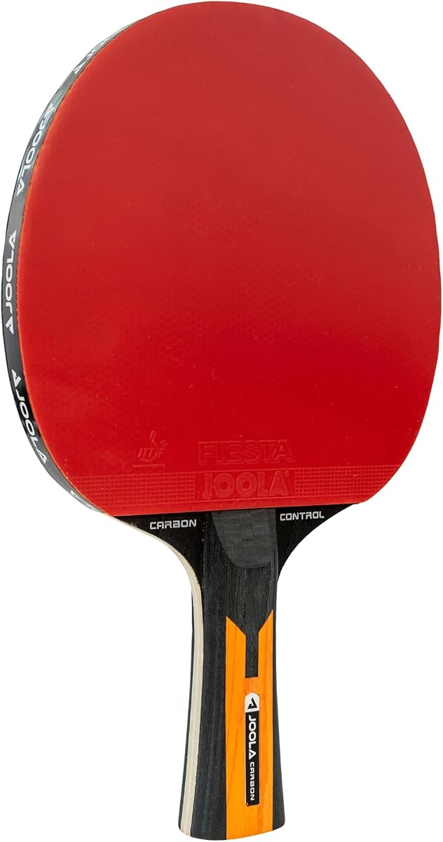 Palas de ping pong de rendimiento con control de carbono - Empuñadura ergonómica y control de vibraciones - Aprobado por la ITTF - Pala de ping pong profesional para una jugabilidad avanzada - Raqueta de tenis de mesa - Rojo
