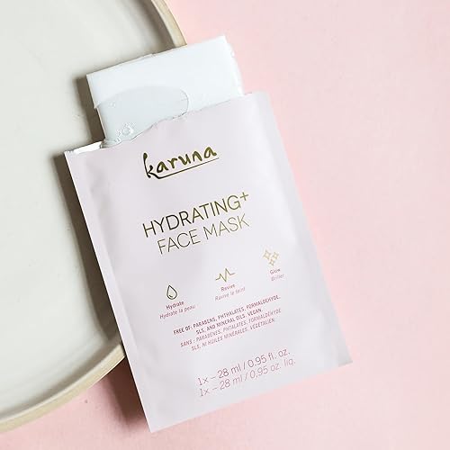 Miniatura 64 de Karuna Hojas de mascarilla Brightening+, cuidado facial y de belleza de la piel esencial para iluminar la piel y reducir la hiperpigmentación