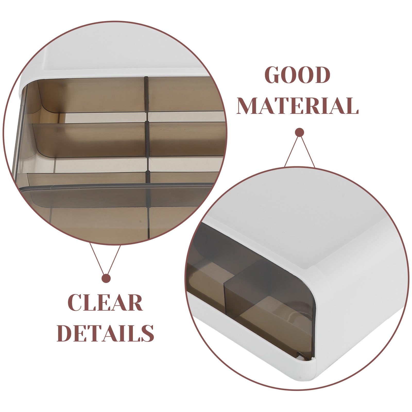 Beavorty Organizzatore per Cassetti 10 Scomparti in Plastica Contenitore per Biancheria Intima e Calzini Divisori Rigidi Salvaspazio per Armadio e Sottoletto per Camera da Letto e