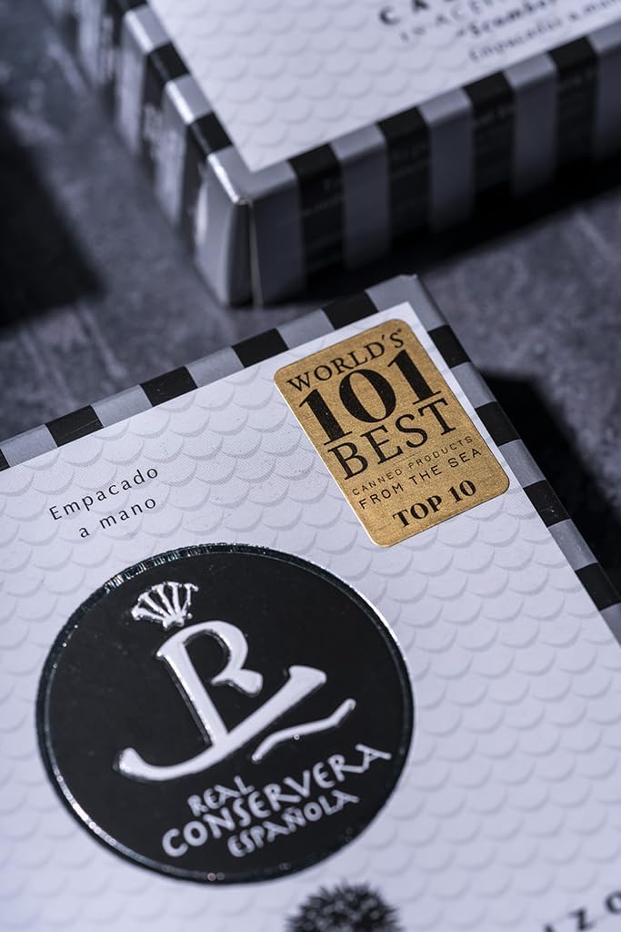 Real Conservera Española. Very Small Squids in Ink. Puntillas. 110g (3.88oz). Pack of 4.