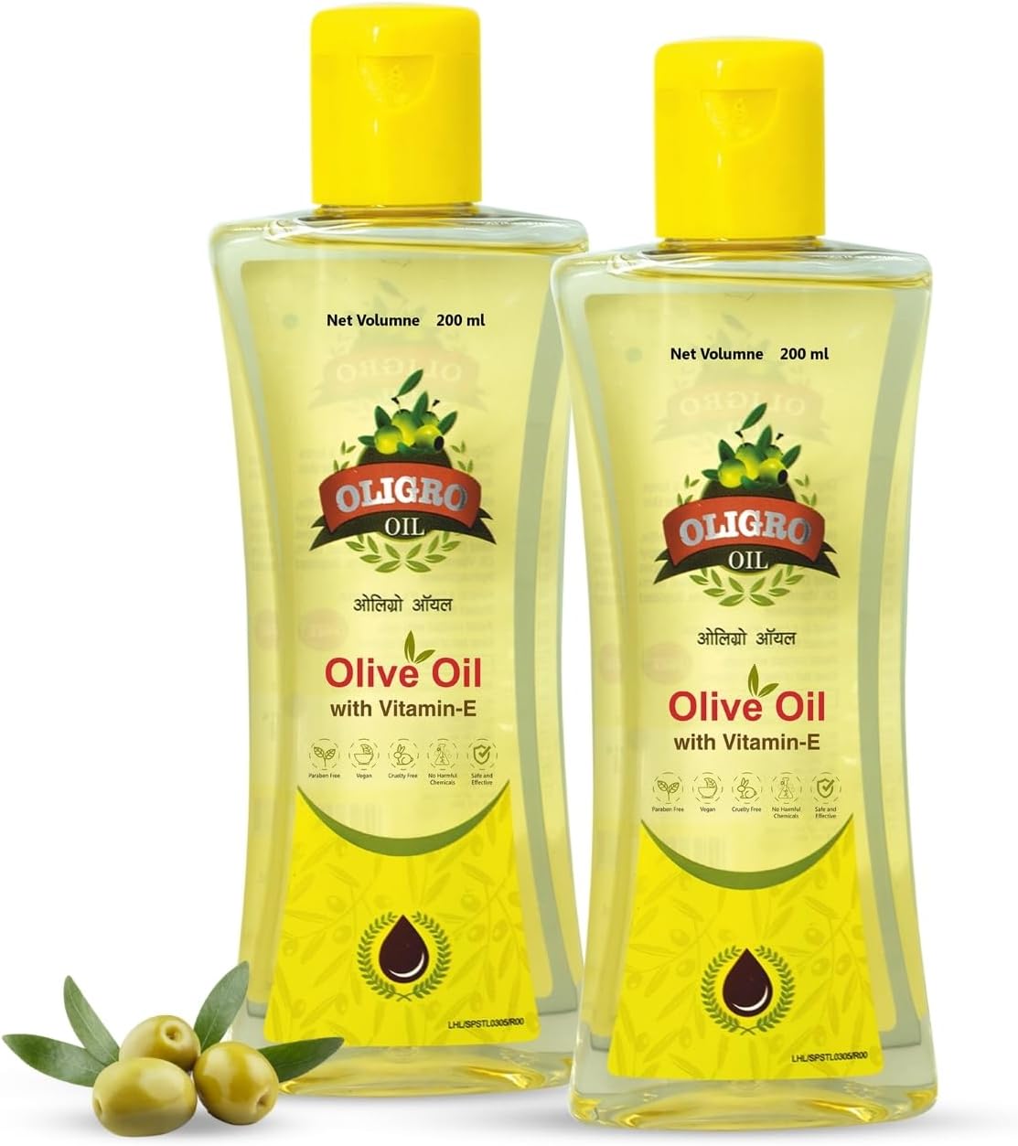 Olive Oil for Skin & Hair - 200ml (Pack of 2) | Helps to Reduce pain, Relieves Stress & Improves Blood Circulation | Infused with Vitamin E & Olive | 100% Pure & Natural for Men & Women