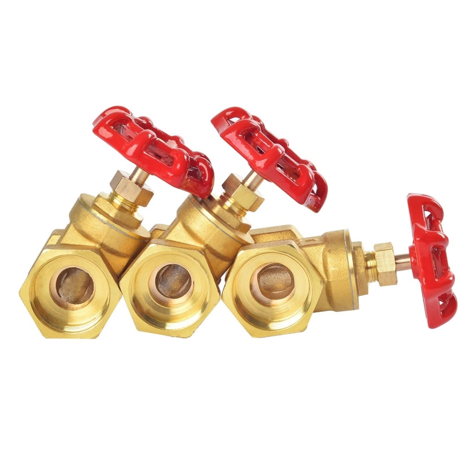 1PC Copper gate valves DN15 DN20 DN25 DN32 BSP Female thread water valve switch valve Internal thread brass Gate valves(DN15)