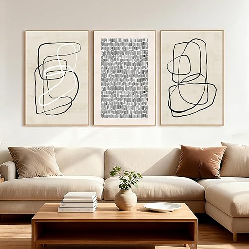 Miniatura 11 de Zessonic Arte de Pared de Boceto de Árbol Vintage Lienzo Botánico de Naturaleza Salvaje Juego de Arte de Árbol de Roble de 3 Piezas, Impresiones