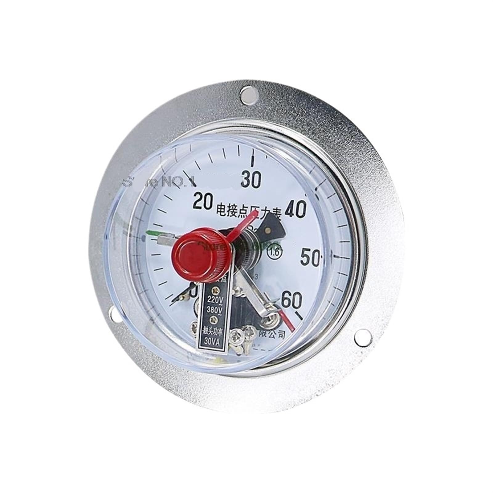 Druckmessgerät, magnetisch unterstützt, axialer seitlicher elektrischer Kontakt YXC100ZT YXC-100ZT (0–25 MPa)