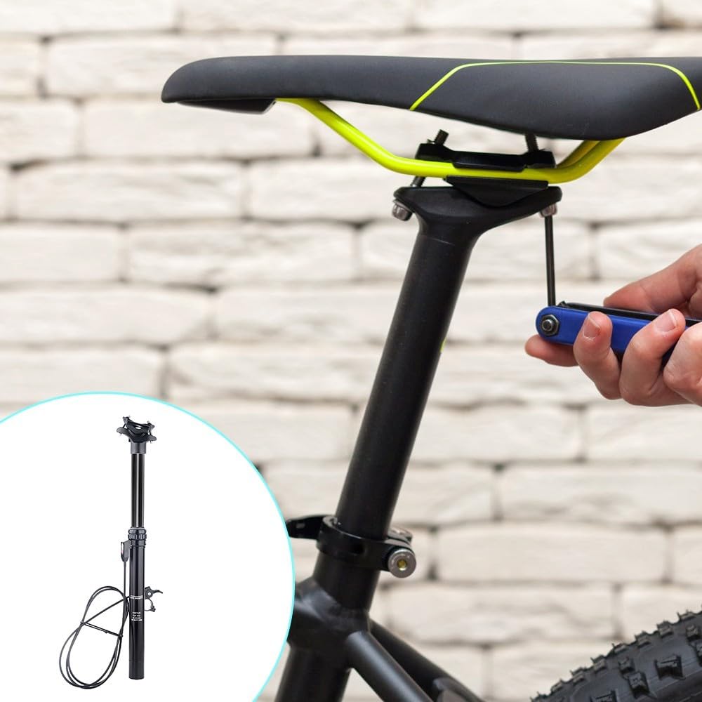 Tija de sillín hidráulica de 27,2 x 440 mm, con gotero remoto para bicicleta, altura ajustable, tubo hidráulico para bicicleta de montaña