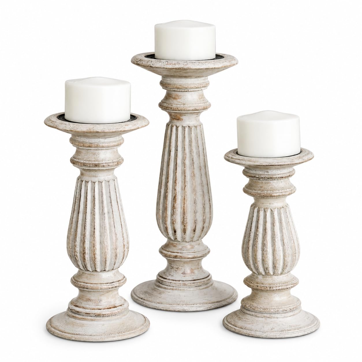 Bougeoirs piliers d'intérieur haut de gamme au design peint à la main