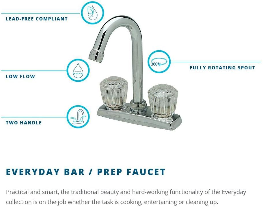 Flash Sale Elkay LKA2475LF Deck Mount Faucet with Gooseneck Spout and Clear Crystalac Handles, Chrome Buy 1 get 1 Elkay LKA2475LF Deck Mount Faucet with Gooseneck Spout and Clear Crystalac Handles, Chrome