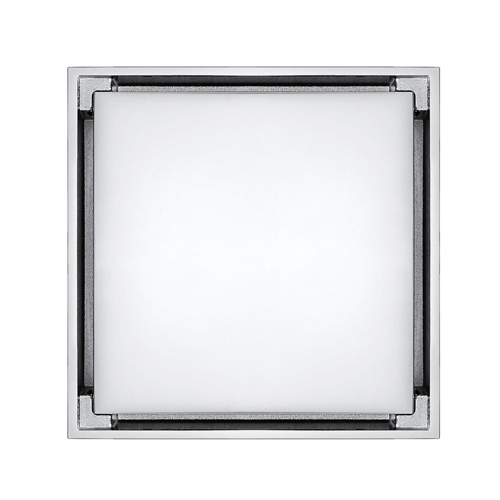 Siphon de sol anti-odeur pour salle de bain familiale avec système invisible 12x12