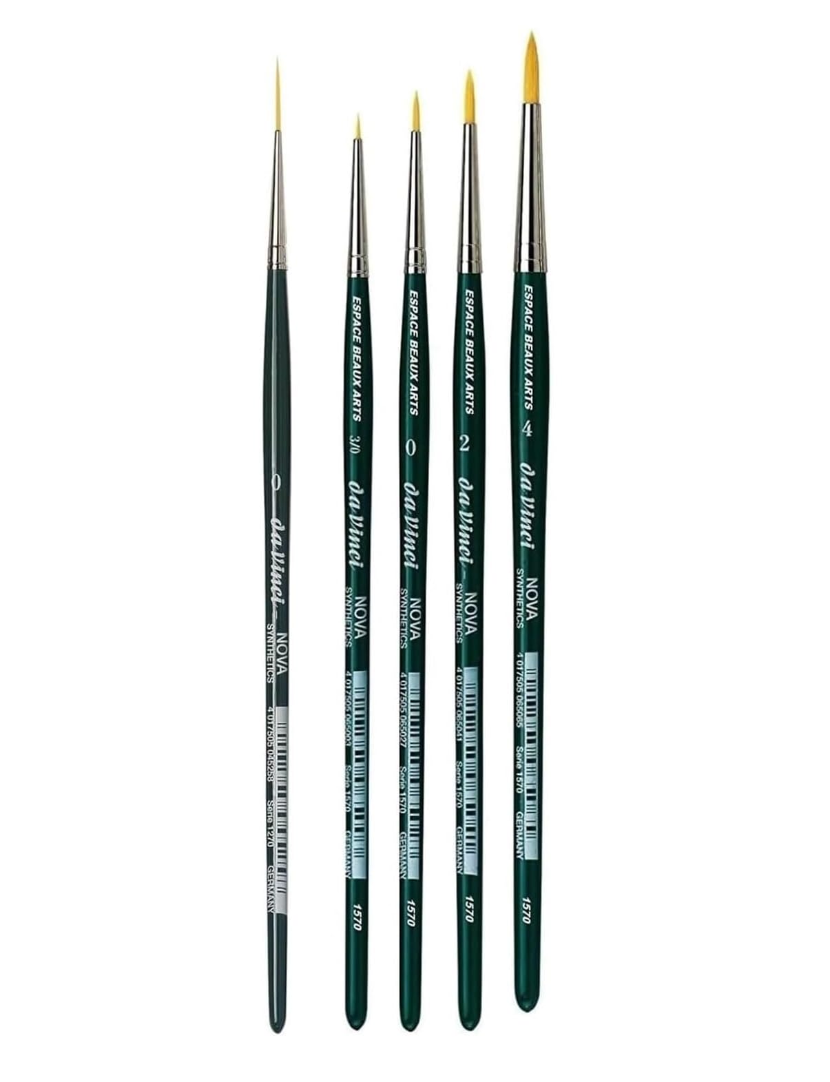 Da Vinci 1570 Lot De 5 Pinceaux Aquarelle Synthétiques No, 0,2,6