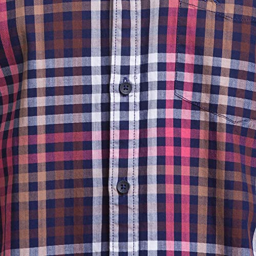 Image of Parx Green Checks Slim Fit Casual Shirts for Men