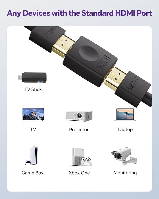 Adaptador HDMI Hembra a Hembra VCE con Contactos Dorados miniatura 5