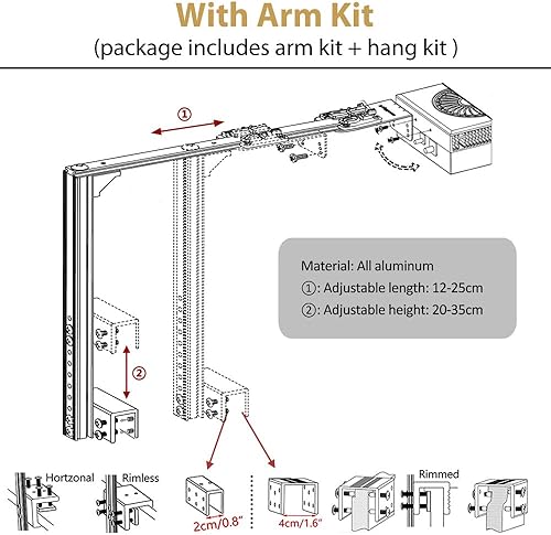 Miniatura 3 de PopBloom RL90 - Luz LED para acuario de espectro completo para acuario de peces de 18 a 24 pulgadas (espectro completo, con kit de brazo)