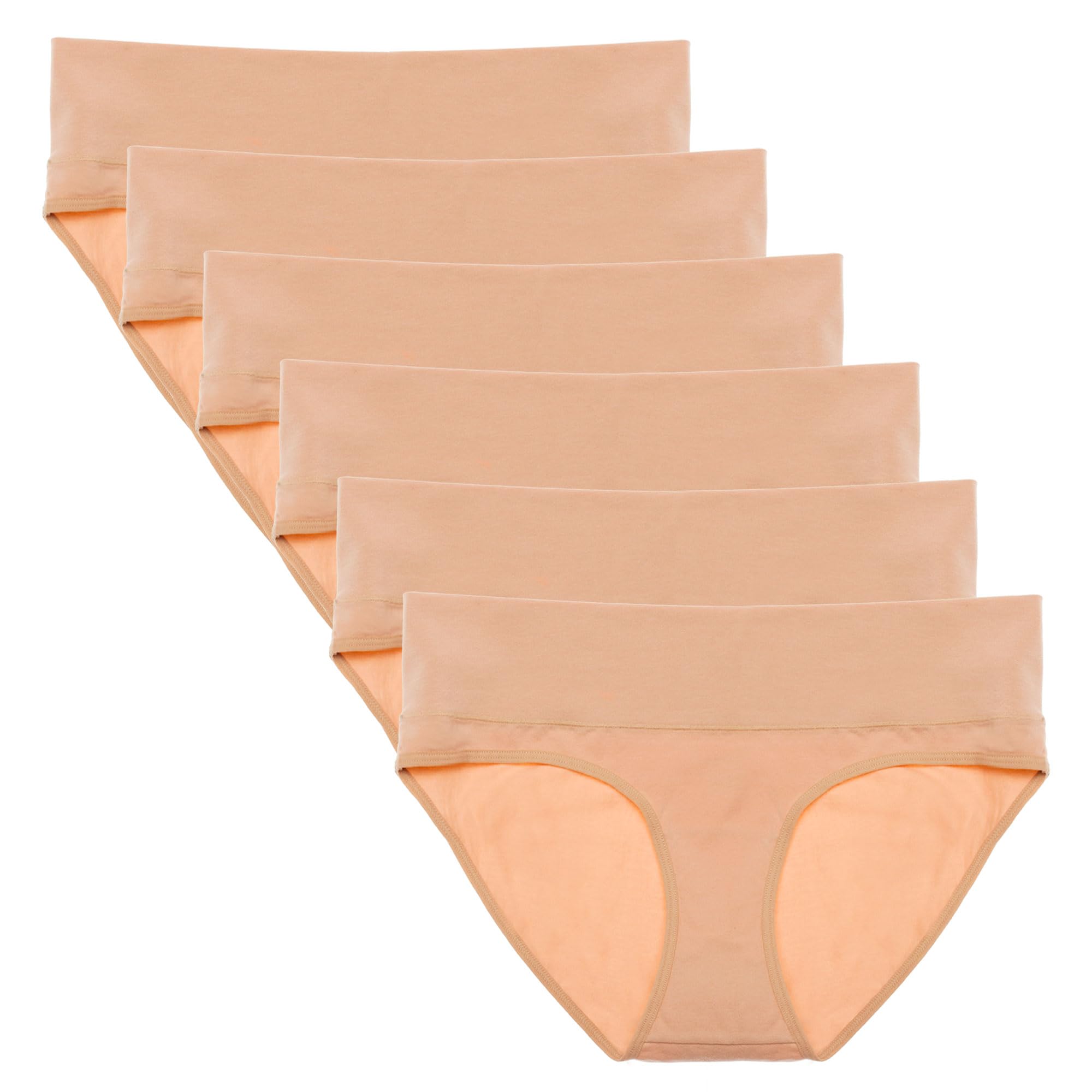 Intimate Portal Umstandsunterhosen Damen Baumwolle Umschlagbar für Schwangerschaft und Wochenbett weich atmungsaktiv 6er Pack
