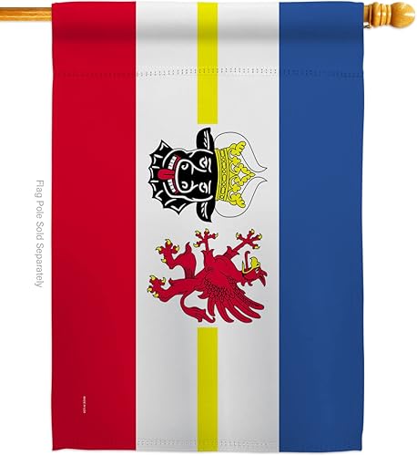 Mecklenburg Western Pomerania House Flag - Regional Germany States Central Europe Territory Old History Country Particular Area - Banner Small