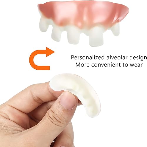 Miniatura 3 de Boao 24 piezas de dientes de vampiro falsos divertidos Gnarly Gag dientes de abril día de los inocentes, broma fea, dentadura, dentadura, divertido