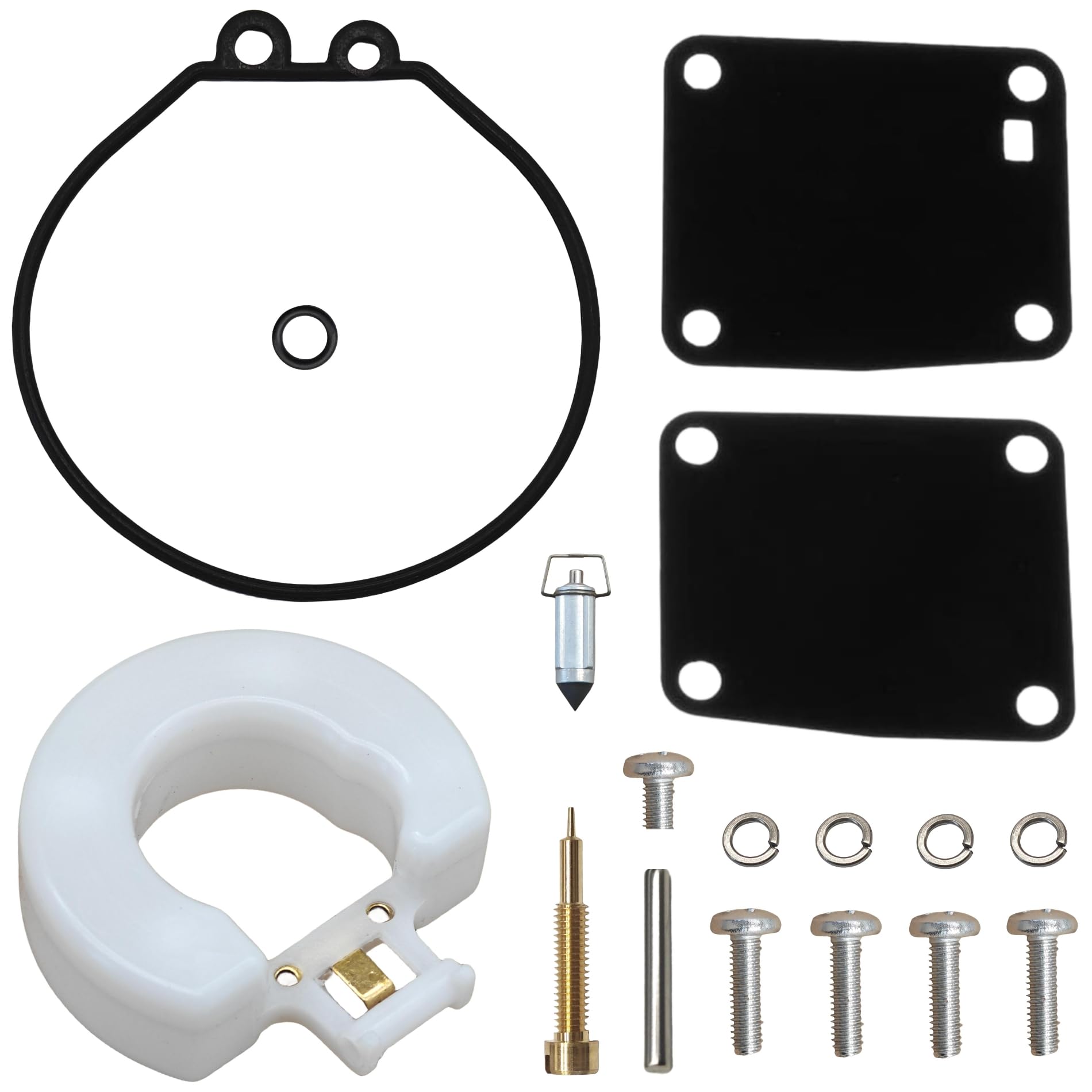 JLM MARINE 6G1W009300 Carburetor Repair Kit for Yamaha 3 6 8 HP Mercury 8 9 HP and Tohatsu Nissan 4 5 8 9.8 HP Outboard Models 6G1-14301-01 11502M
