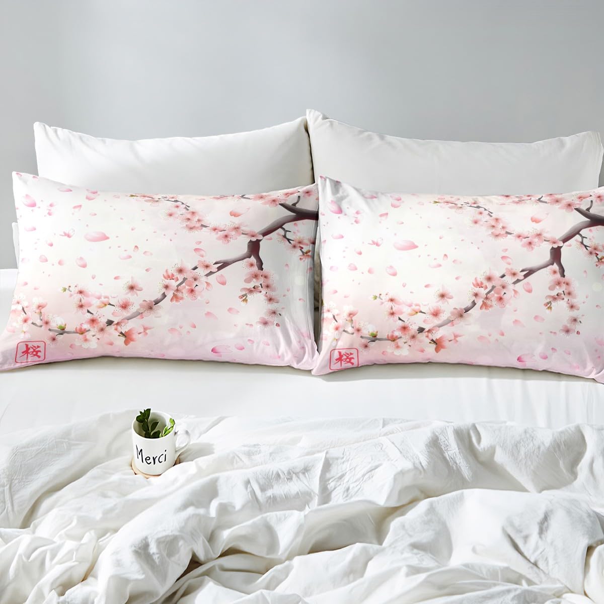 Amazon｜Erosebridal 桜 寝具セット 和風 ロマンチック テーマ ピンク