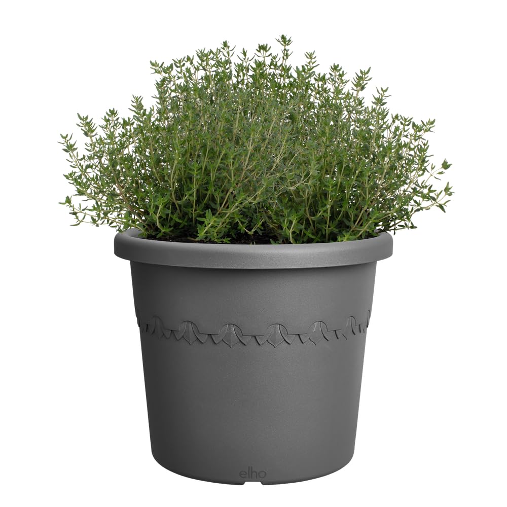 Elho Algarve Cilindro 25 | Lot de 10 Pot de Fleur - Anthracite