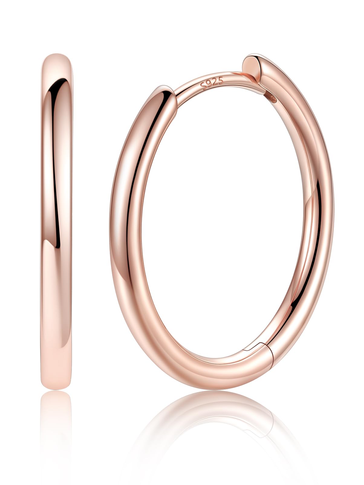 Silvora 14K Gold Plated Huggie Hoop Earrings for Women, Small Gold Hoops