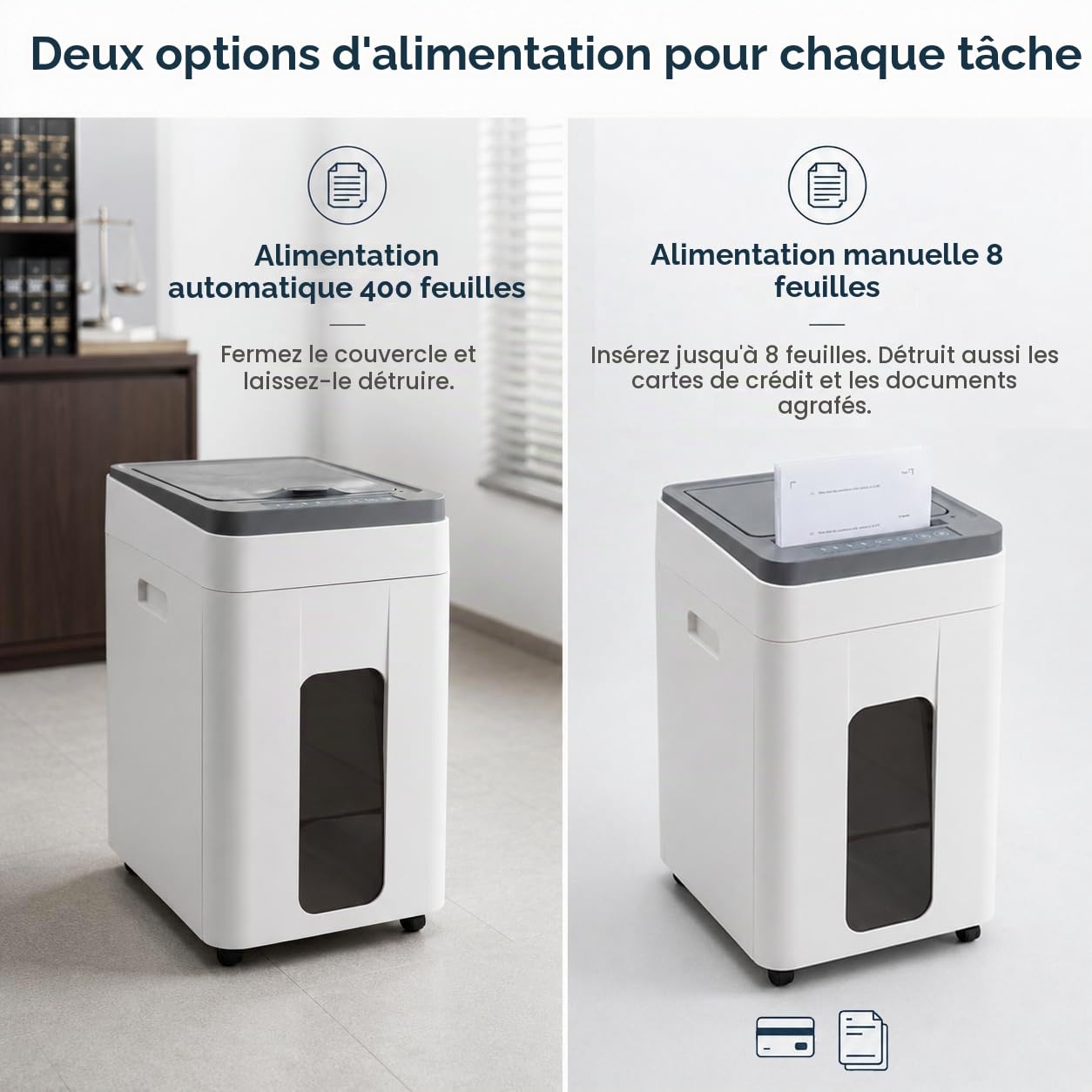 Destructeur De Papier: Chargeur Automatique De 400 Feuilles