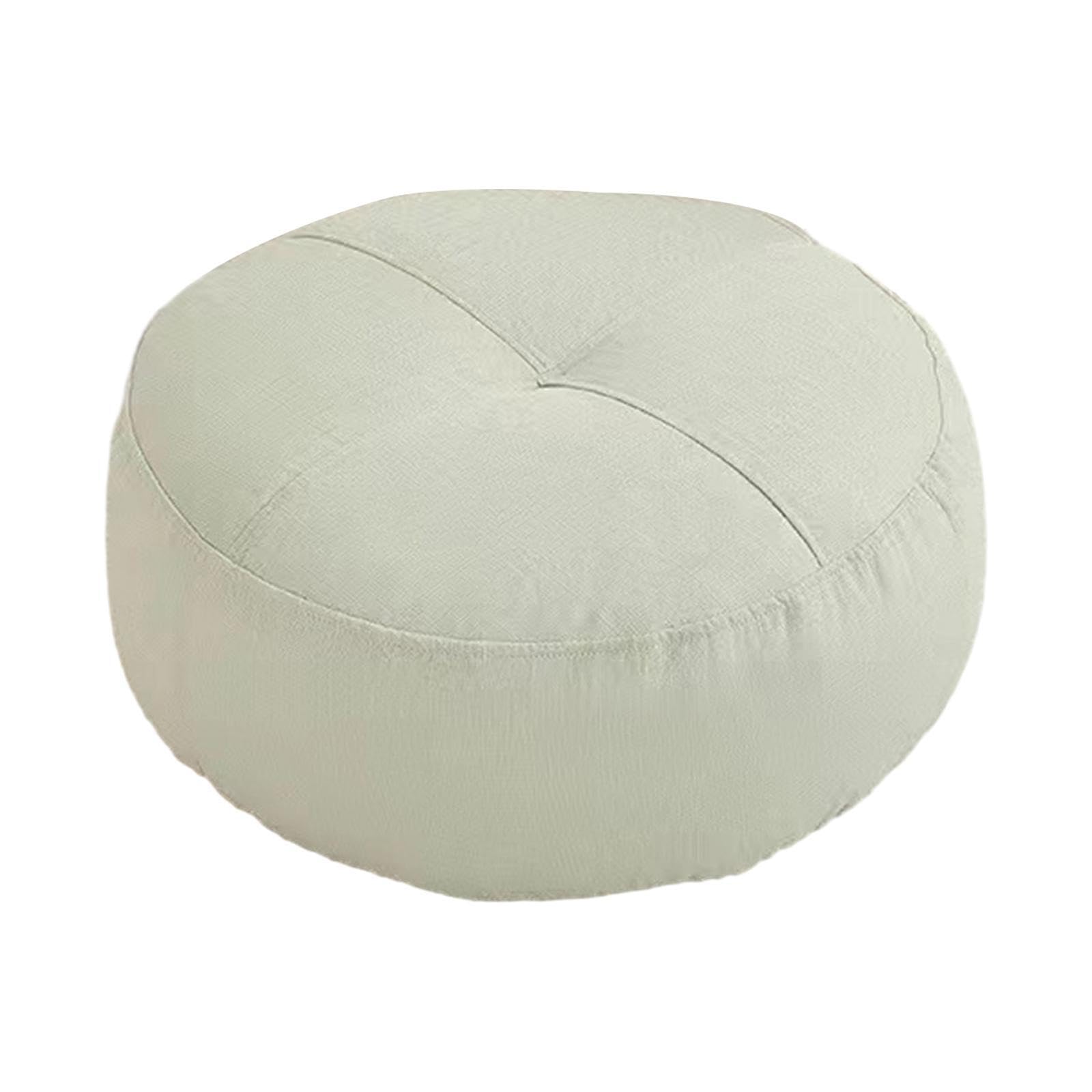 Qixcxaz White Cozy Round Floor Cushion For All Ages Relaxation Meditation And Decorative Indoors And Outdoors Lazy Seat Meditation Cushion Floor Seating Bedroom, 40X15cm