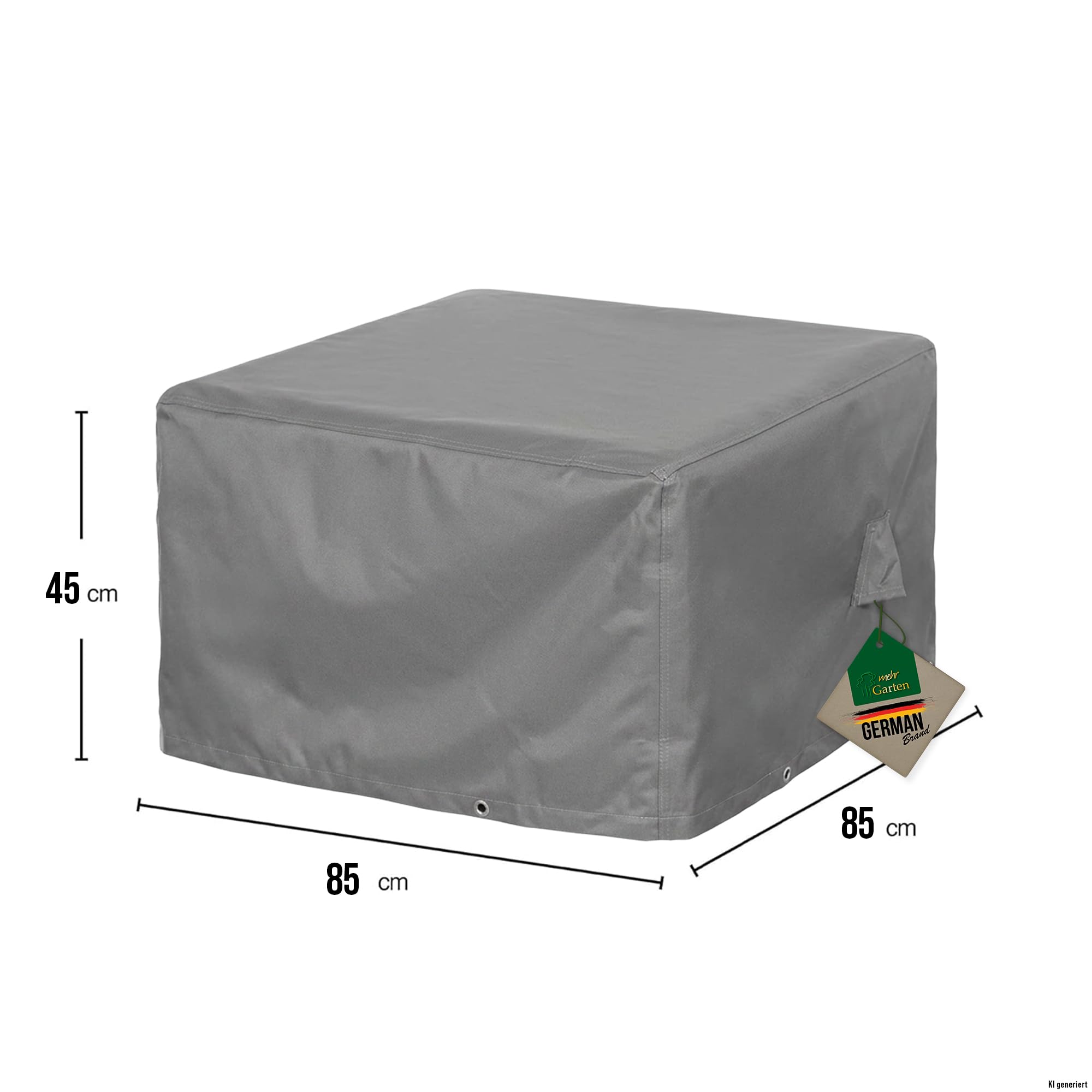 Abdeckung Loungehocker, 85x85x45 cm, grau, Oxford 600D Gewebe, Schutzhülle für Gartenmöbel, wasserdicht, UV-beständig und wetterfest