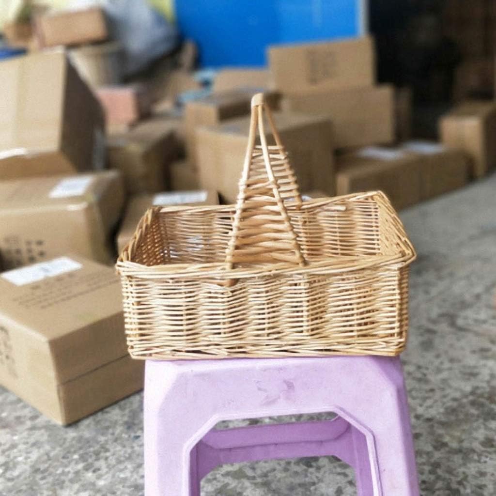 Handmade tural Willow Shopping Baskets Vintage Handbag Wicker Shopping Baskets Display Collection Gift Hamper Fabric Lining