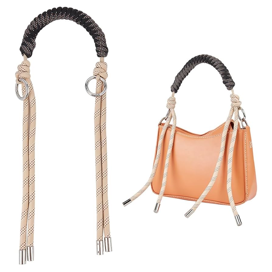 Amazon | WADORN 編み込みハンドバッグ持ち手ストラップ、84.5cm