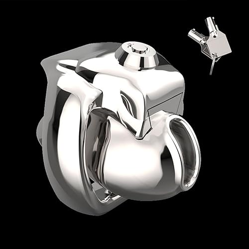 LZMYZ 5 Größen Edelstahl Keuschheitskäfig Penis Käfig Chastity Cage Keuschheit Sex Toy Keuschheitsgürtel Metall Peniskäfig Herren Cock Cage SM Bondage Extrem Sexspielzeug für Männer(Nub-45mm) - Nub-45mm