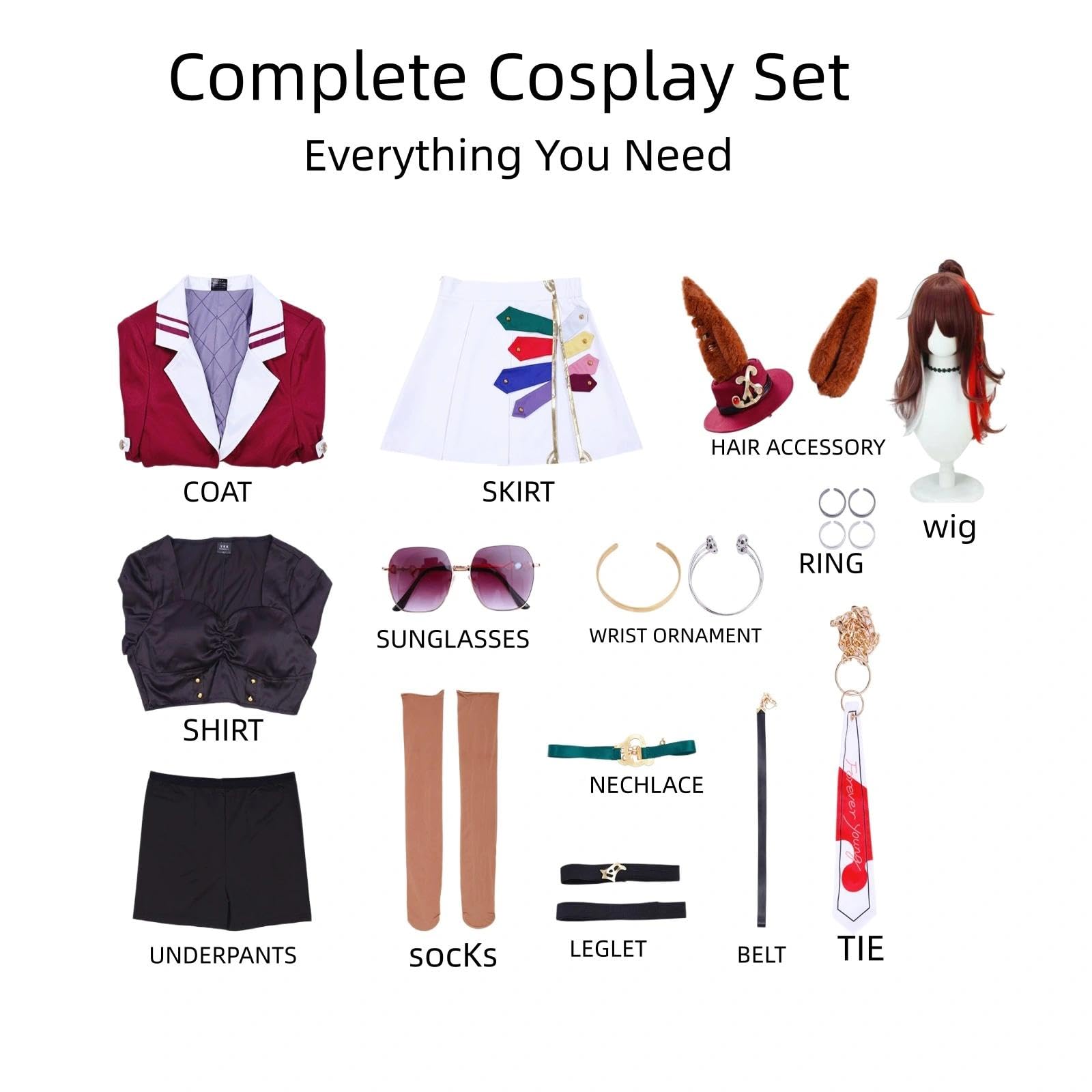 Halloween Kostüm für Erwachsene, Karneval Rollenspiel Cosplay Komplettset –Forever Young Stil