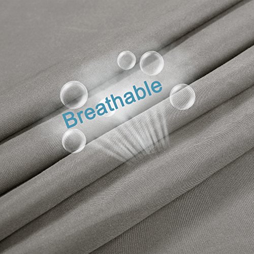 Image of 4 Piece Bed Sheet Set -1 Flat Sheet,1 Fitted Sheet and 2 Pillow Cases Brushed Microfiber Luxury Bedding with Deep Pockets (Full,Gray)