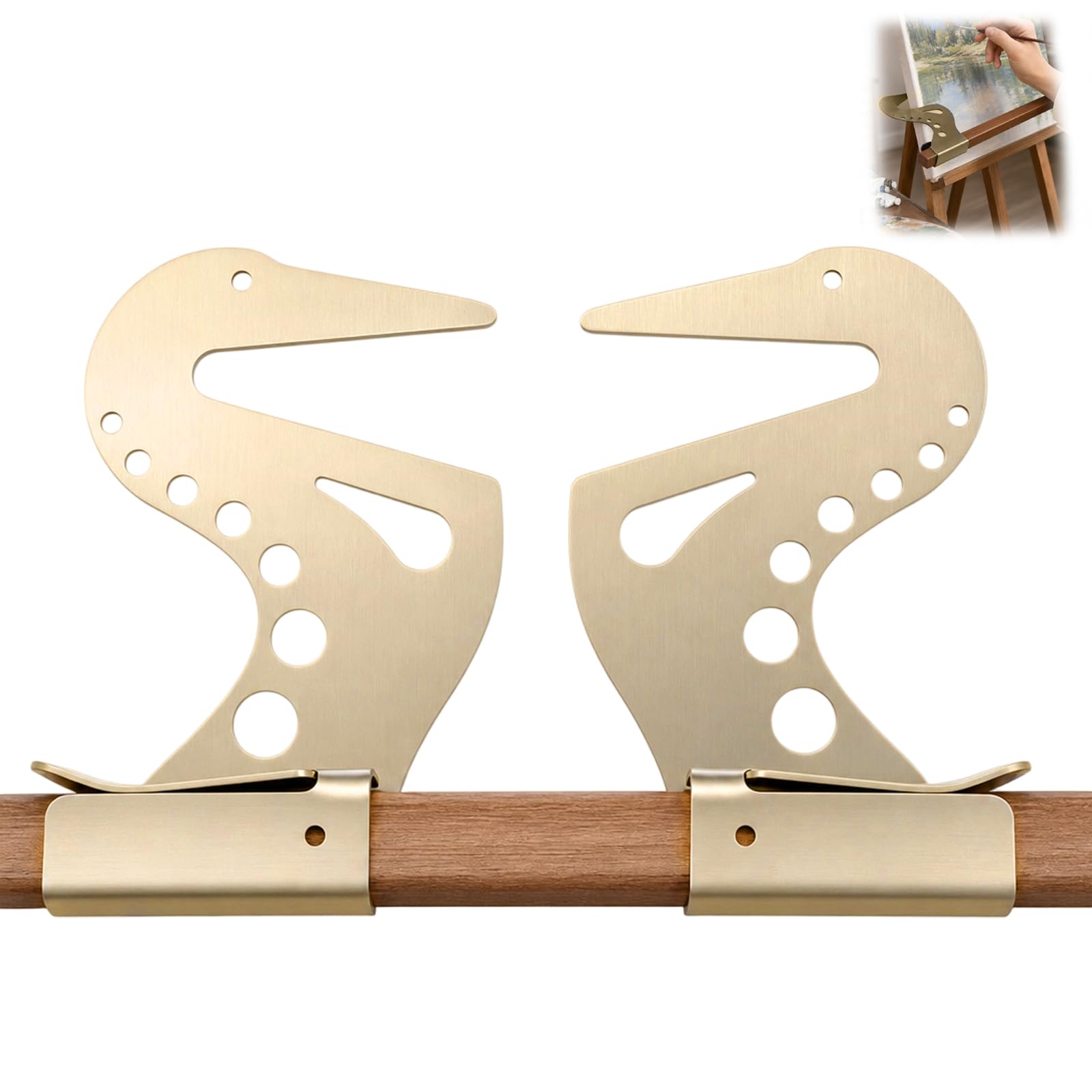 Artist Hand Rest Support Bridge, Adjustable Easel Hand Rest Support Bar with Wooden Stick, Artist Lean Bridge and Wrist Rest Stand for Sketching, Drawing & Painting
