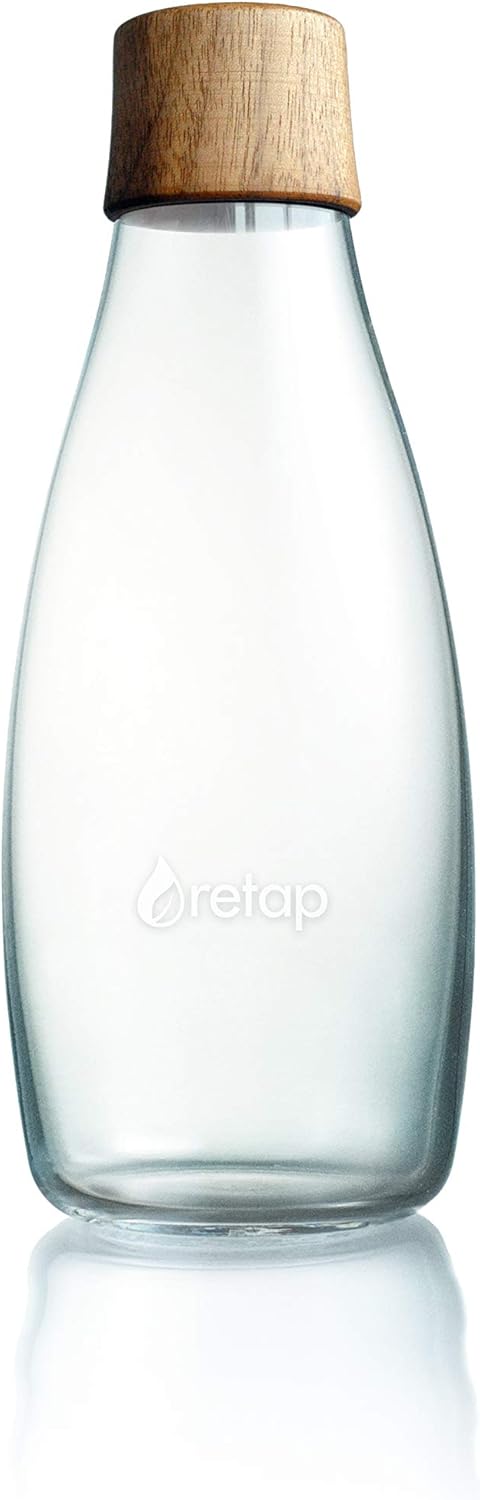 Retap BRP05-LPGW 0.5 Glass Water Bottle, Walnut