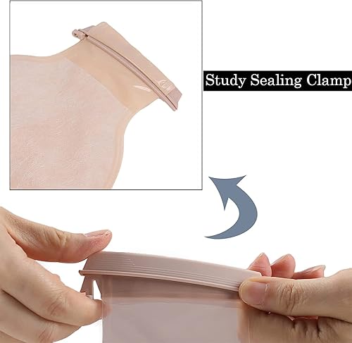 Miniatura 7 de Bolsas de colostomía, suministros de ostomía, 10 piezas, bolsas drenables de una pieza, cierre de clip para el cuidado del estoma de ileostomía