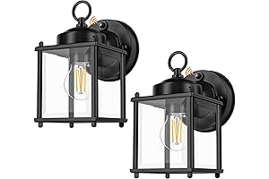 Motion Sensor Outdoor Porch Light, 4000K Warm Dusk to Dawn Wall Light Fixture