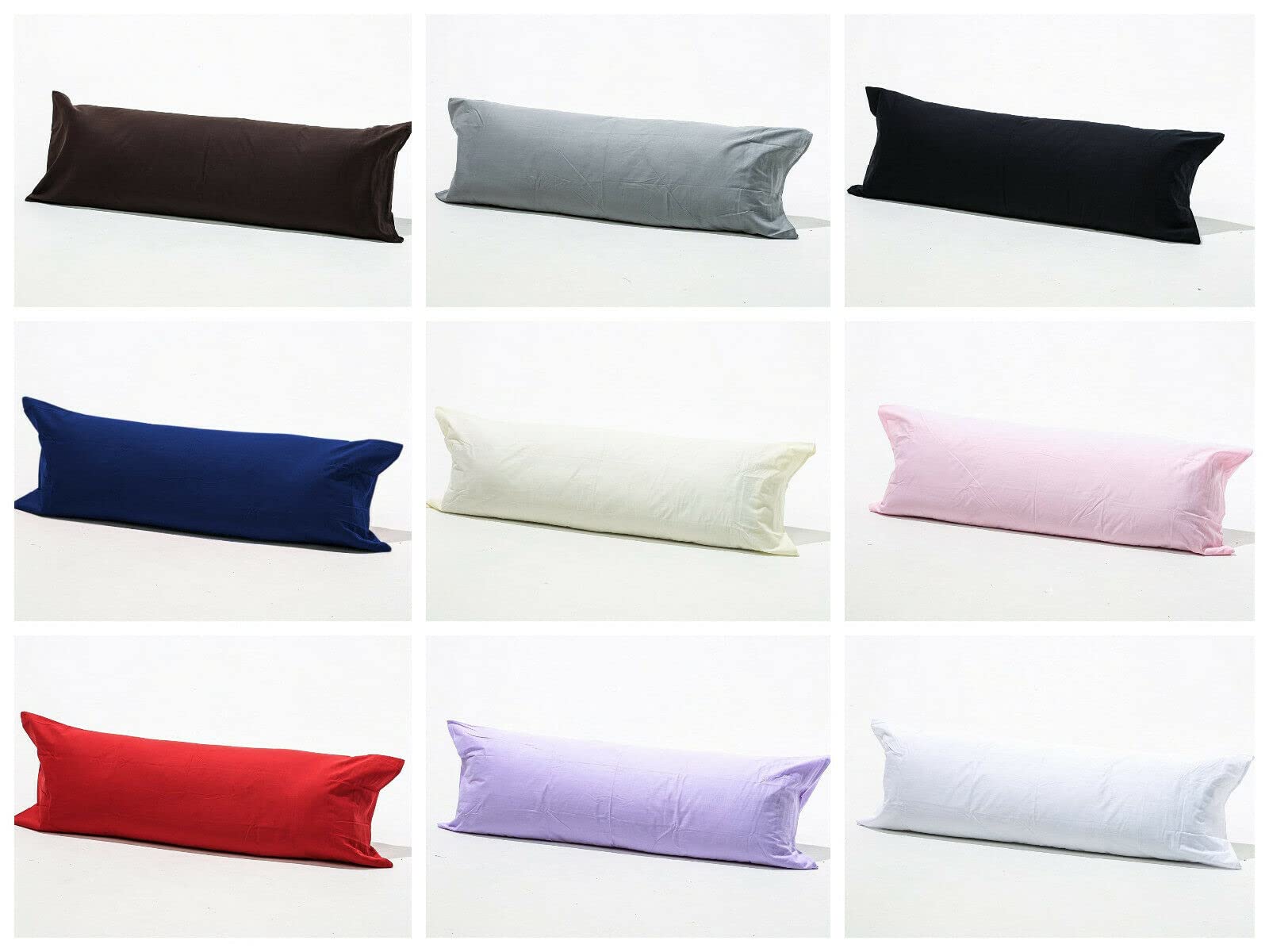 Large Bolster Pillow Case [4 Different Sizes] Pregnancy Maternity Orthopaedic Support Pillowcase, Soft and Comfortable, Long Bolster Bed Pillow Cases (Double 4.6 FT - 54 Inches, White)