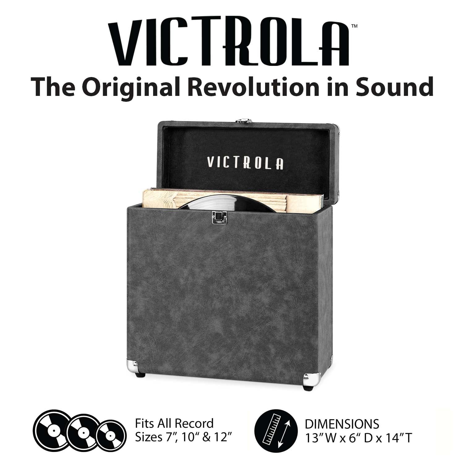 Buy Victrola Vintage Vinyl Record Storage and Carrying Case, Fits all