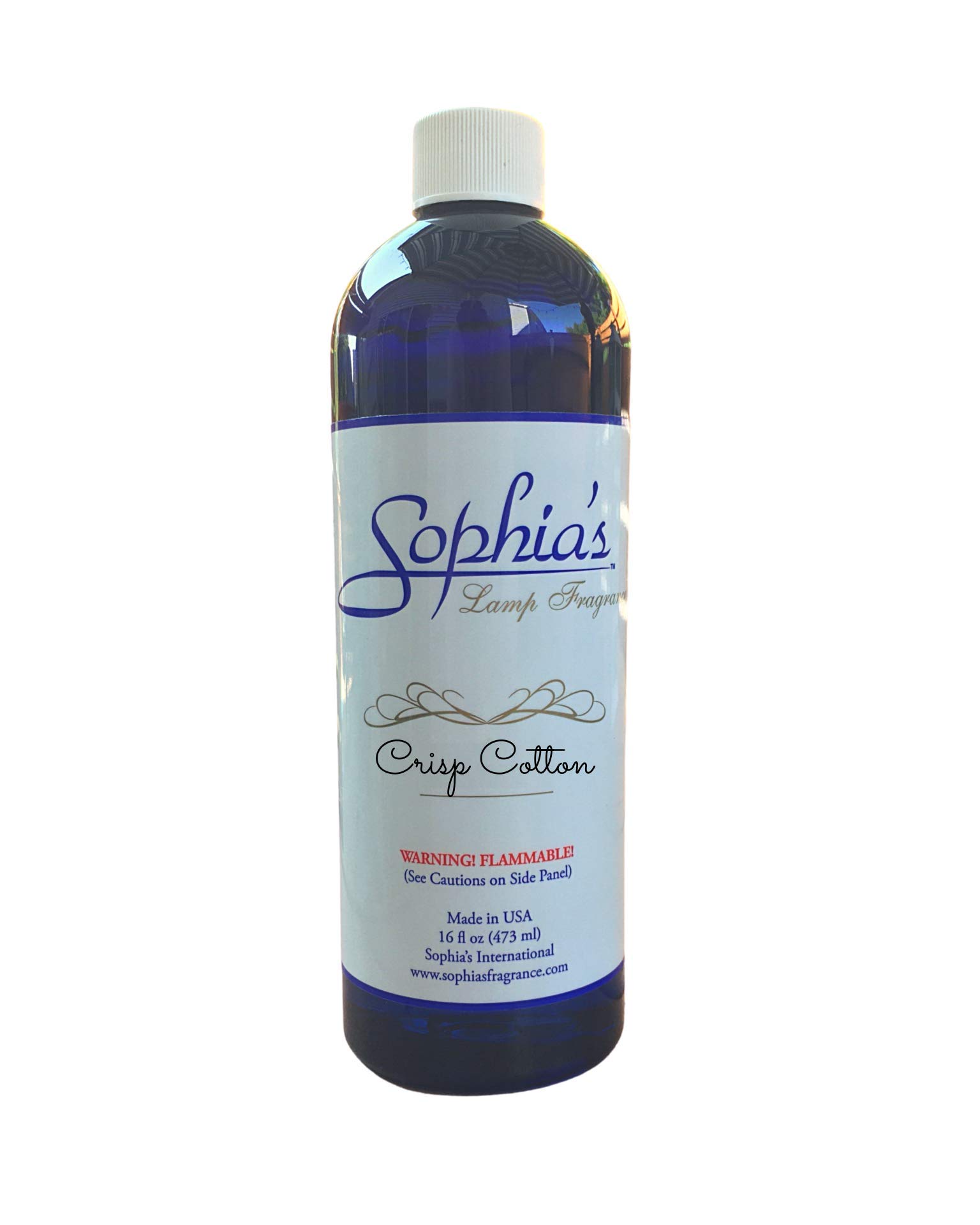 Sophia's Crisp Cotton Fragrance Oil Refills for Redolere Lamps, Effusion Lamp Oil, Catalytic Scented Oil, 16 Fluid Ounces, Made in USA