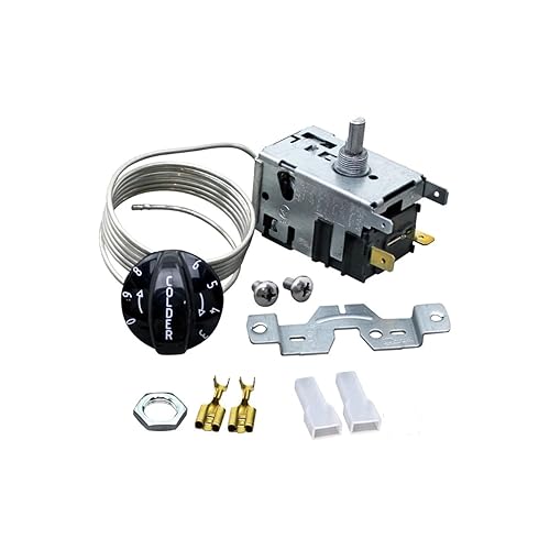 Miniatura 6 de 988284 Kit de control de temperatura del termostato del refrigerador compatible para refrigeradores verdaderos 077B6856 termostato congelador