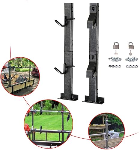 Miniatura 6 de ELITEWILL Soporte de línea de ajuste para recortadora de 2 lugares, apto para remolques de paisaje abierto