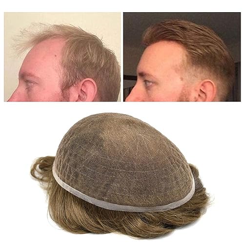 Toupee para hombres sistemas de reemplazo de cabello humano real pieza de cabello humano suave encaje completo para hombre tupé sistema de cabello disponible en Yaxa Guatemala