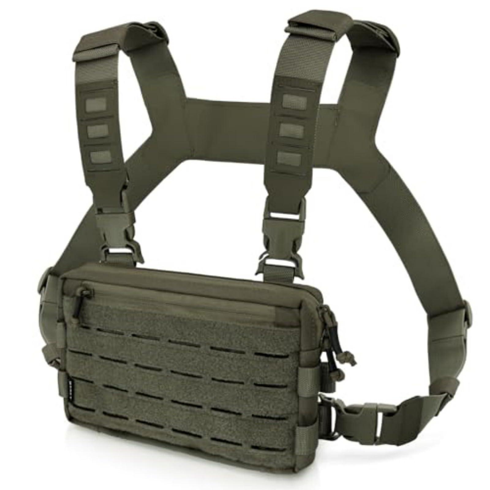 Paquete Plataformas Tácticas para Pecho Hombres Bolsa Correr Bucle Frontal Utilidad Chaleco Entrenamientos
