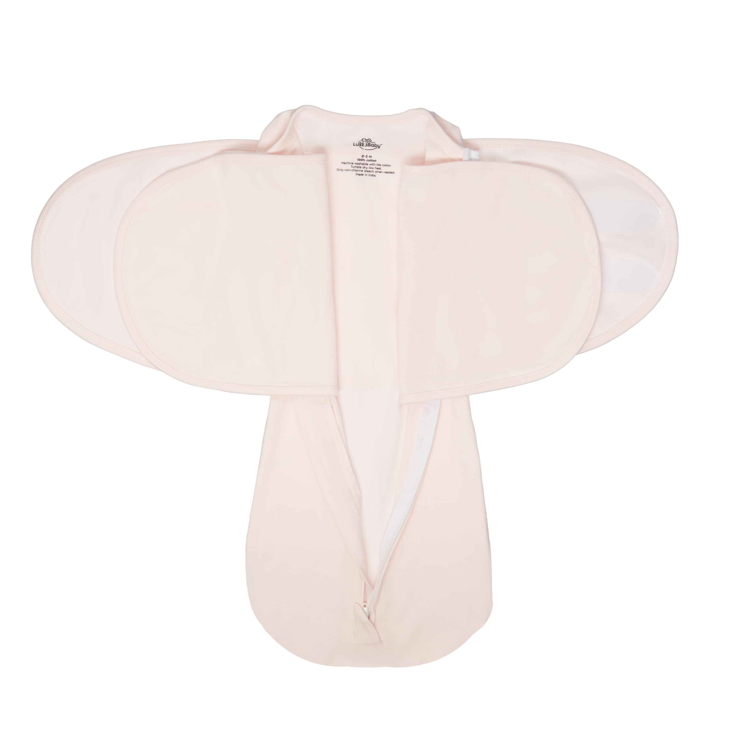 LullaBaby Double Dream Swaddle: Exklusives Doppelflügel-Design, von Kinderärzten empfohlen, ultraweiche Baumwolle, 0–2 Monate, 2,7–6,4 kg, Primrose Pink