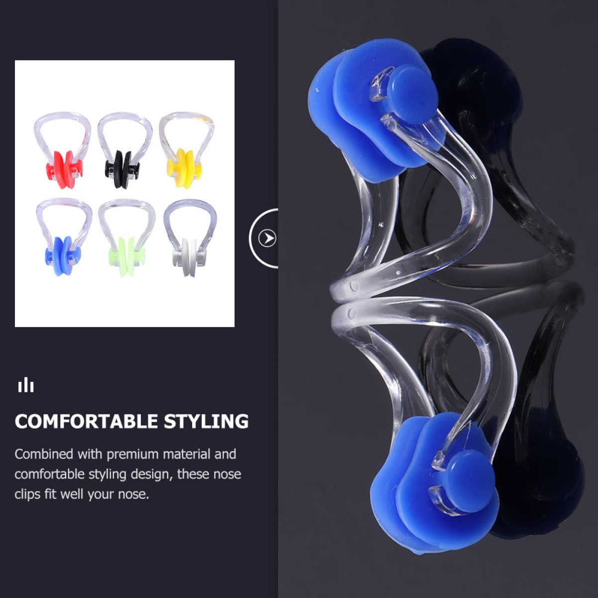 BESPORTBLE 100piezas Clips De Nariz Impermeables para Natación De Suave y Cómoda Protección para Nariz Agua para Nadadores Profesionales y Principiantes Mezclados